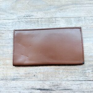 Rolfs Leather Wallet Organizer Brown Vintage Card Holder Bifold Men's Checkbook